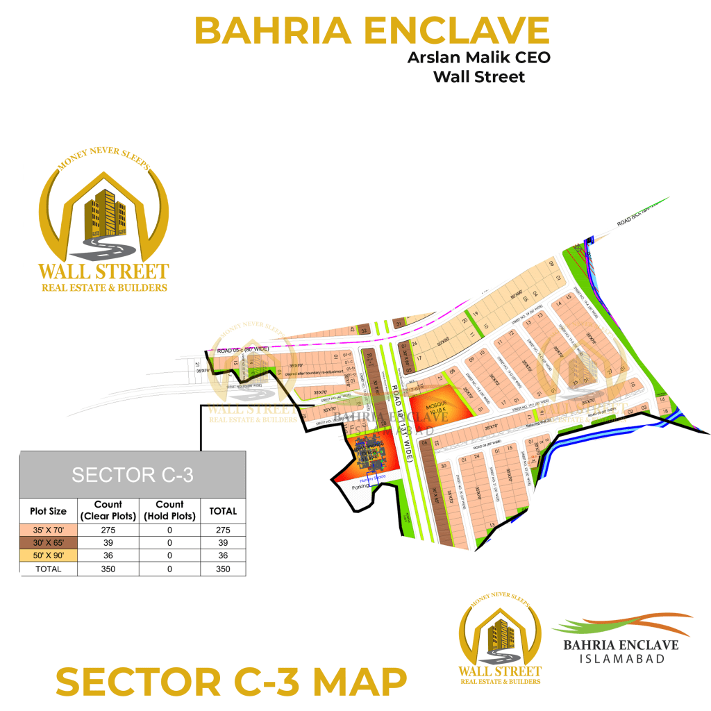 Sector C-3 Bahria Enclave Islamabad MAP​​