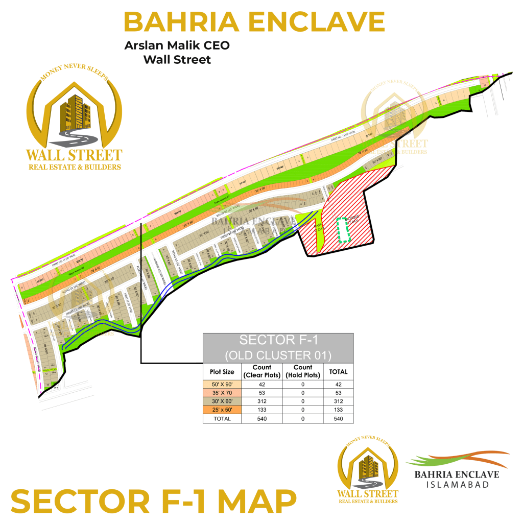 Sector F-1 Bahria Enclave Islamabad MAP​​