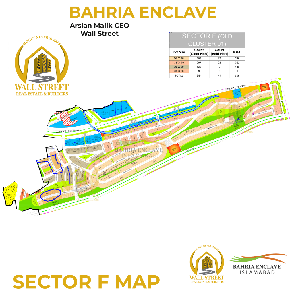 Sector F Bahria Enclave Islamabad MAP​​