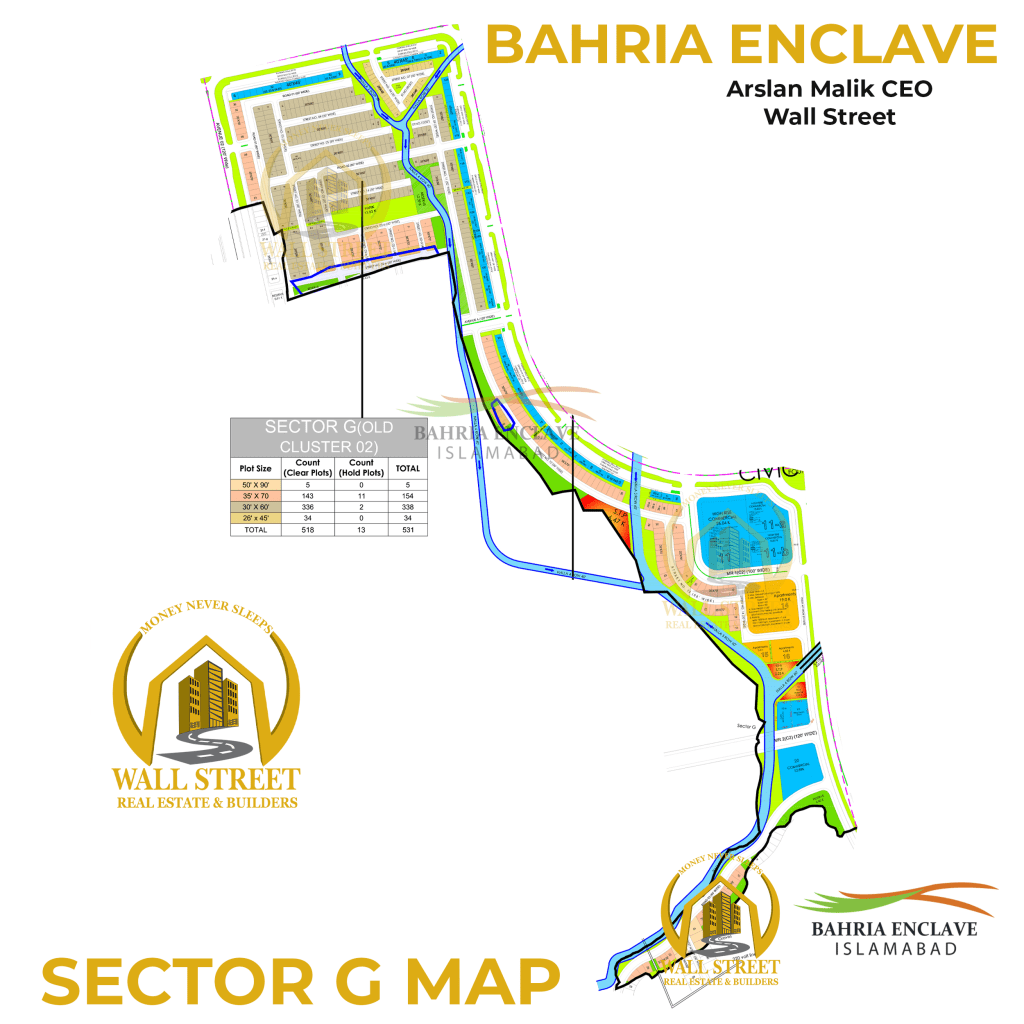 Sector G Bahria Enclave Islamabad MAP​​