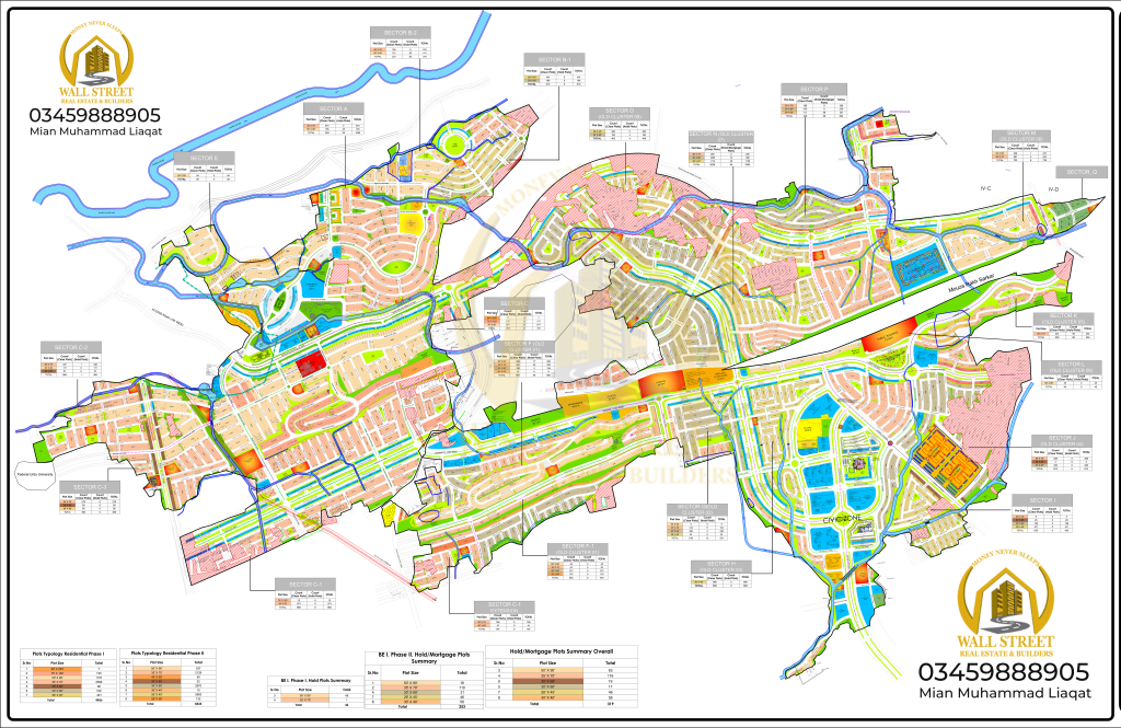 Islamabad Bahria Enclave Map with Block Details