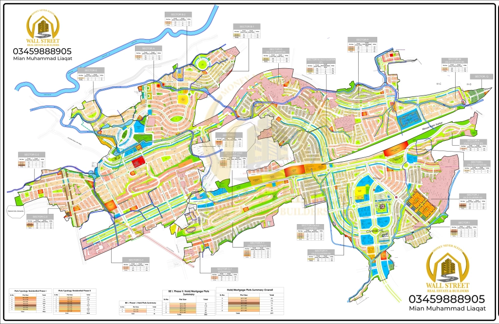 Latest 2025 Islamabad Bahria Enclave Map Sector Wise