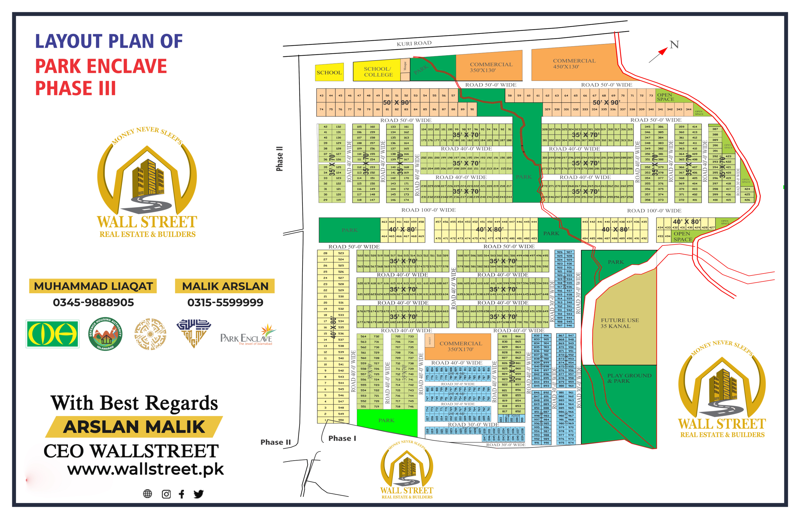 Plots in CDA Park Enclave 3 Park Facing, Primen