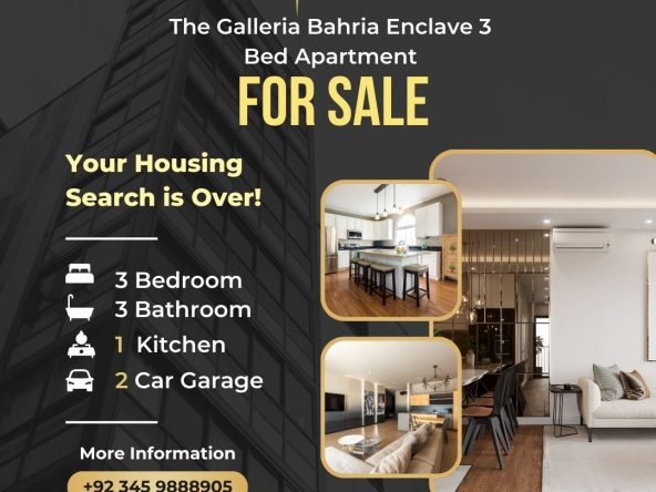 The Galleria Bahria Enclave 3 Bed Apartment for Sale in Islamaba